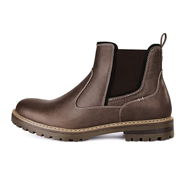 Men's Chelsea Ankle Boots - DARK BROWN - 2